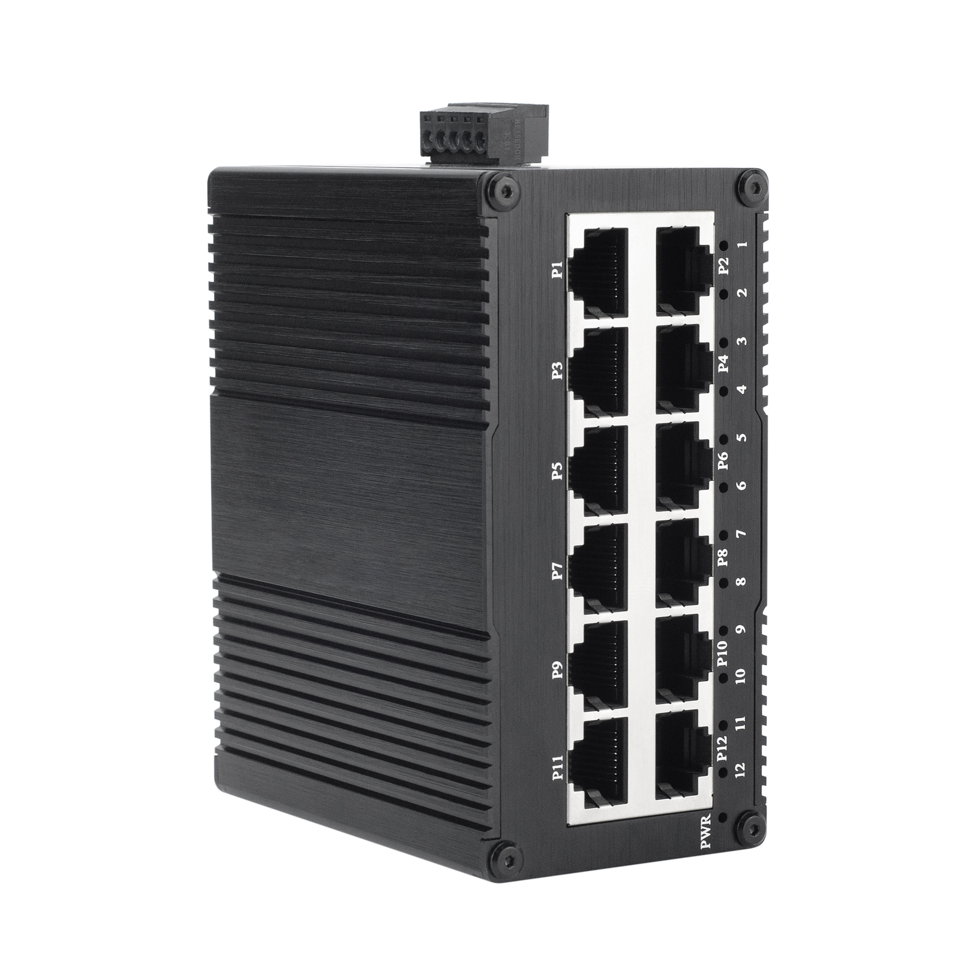 EKN1200GEP Mini Industrial 12-Port Gigabit PoE++ Ethernet Switch
