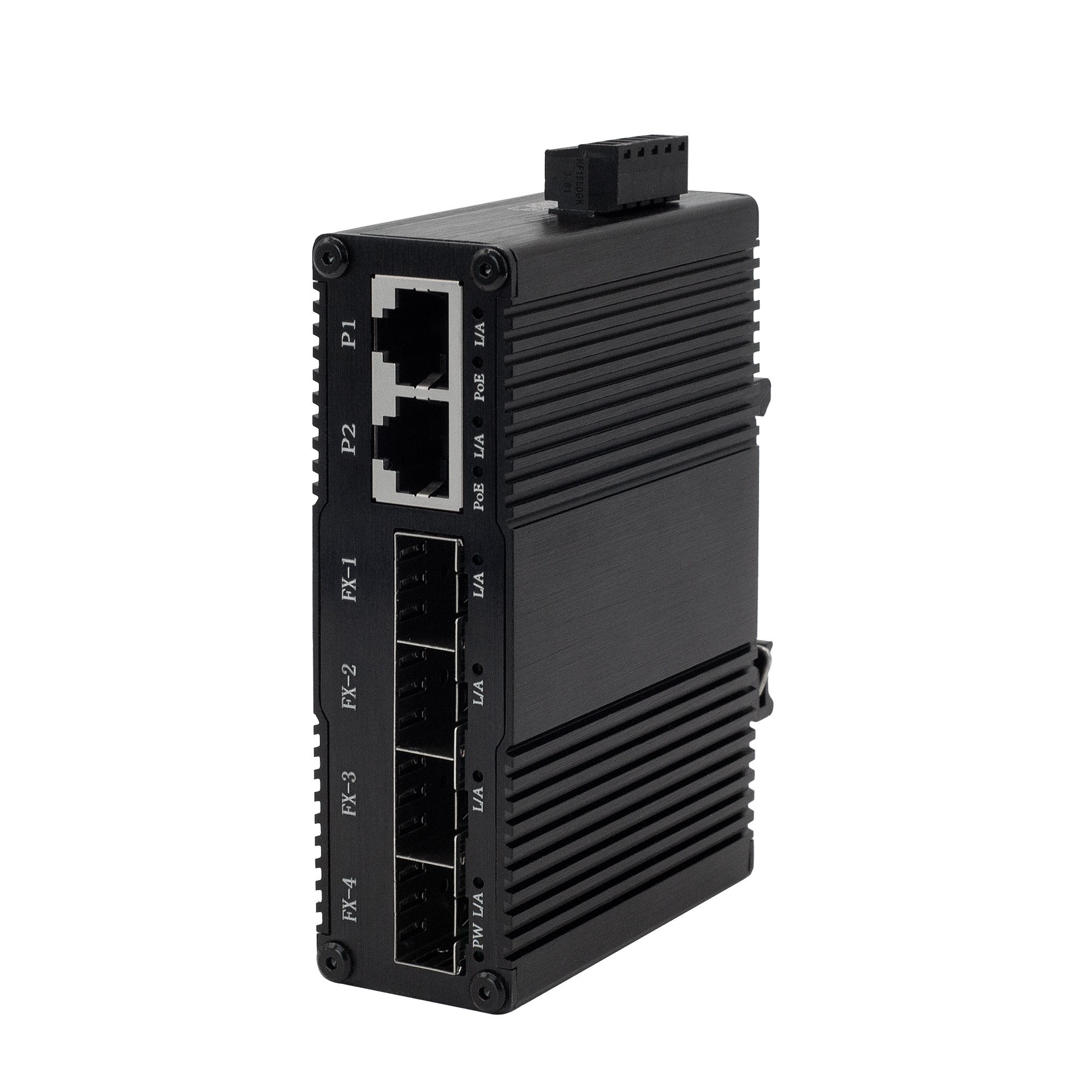 EKN0402GIS Mini Industrial 2-Port Gigabit PoE + 4-Port 1000Base-FX SFP Ethernet Switch - 图片 3
