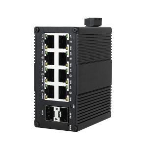 EKN0802GSP Mini Industrial 10-Port Gigabit PoE Fiber Switch, 8×10/100/1000Base-T + 2×1000Base-X SFP